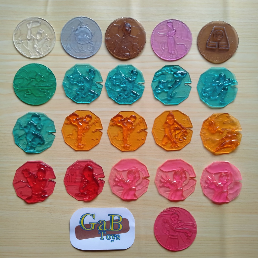 Tazos Avatar - The Legends of Aang (Tazoz Tajos Tazo) Transparan Bening Jadul Vintage