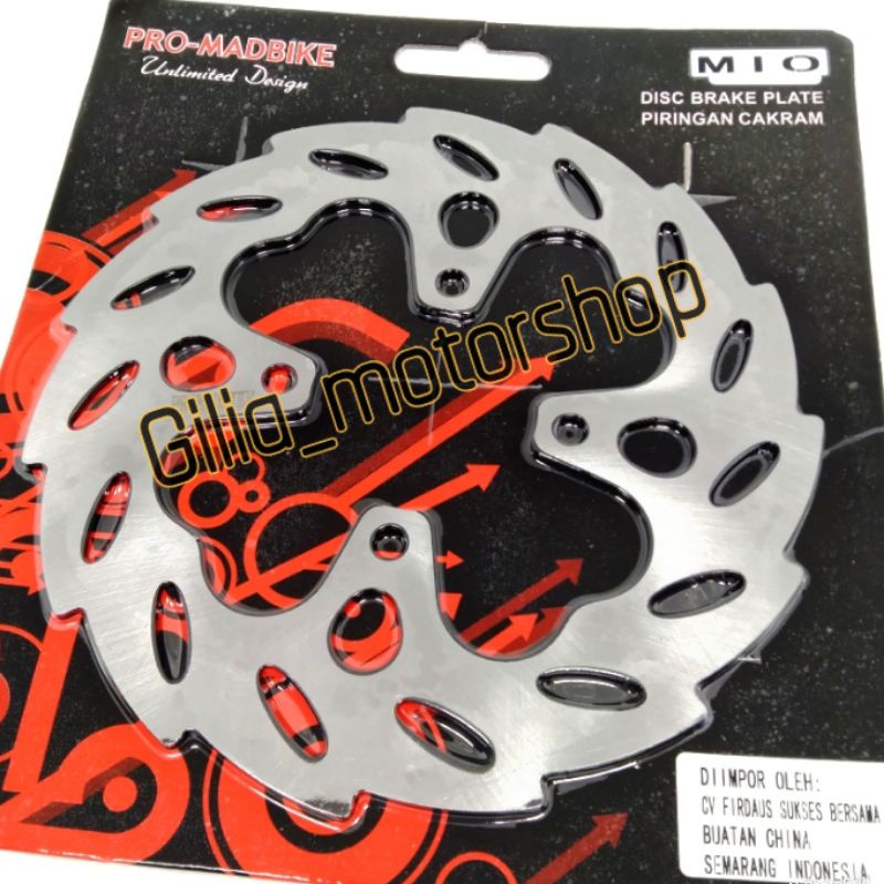 Piringan Cakram Depan Gerigi Chrome Pro-Madbike Mio Beat Vario 110 karbu