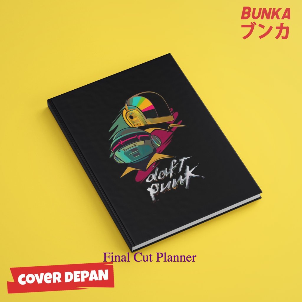 

buku tulis polos/bergaris Band Daft Punk 4 Hardcover A5 Buku Tulis Catatan Notes Agenda Planner Jurnal
