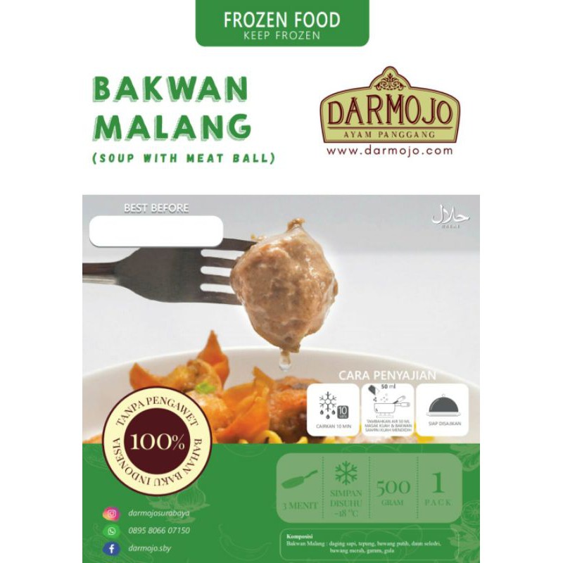 BAKWAN / BAKSO MALANG FROZEN (PRODUK DARMOJO AYAM PANGGANG)