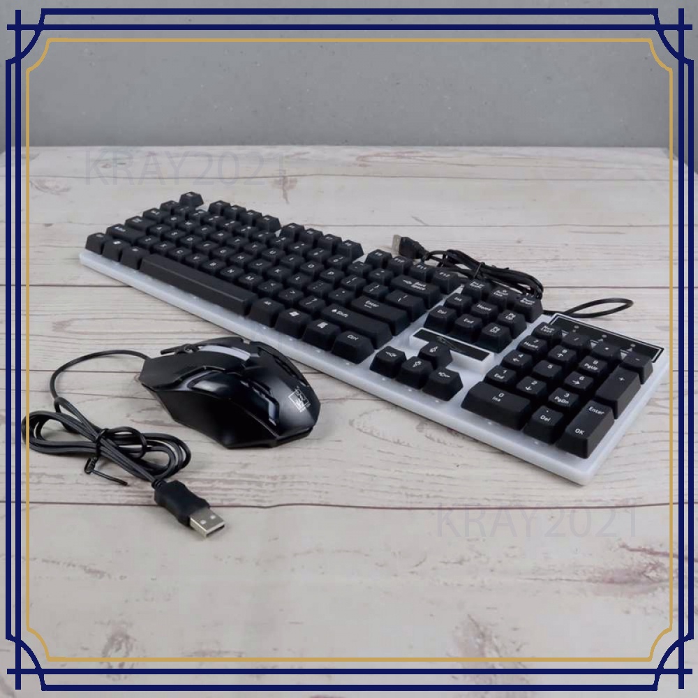 Combo Gaming Keyboard RGB Mechanical Feel with Mouse G21B KB033