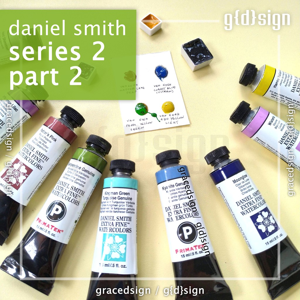 

Daniel Smith Watercolors - Seri 2 Part 2 - Share Tube Cat Air Hand Poured Dot Card Mini Pan Half Pan