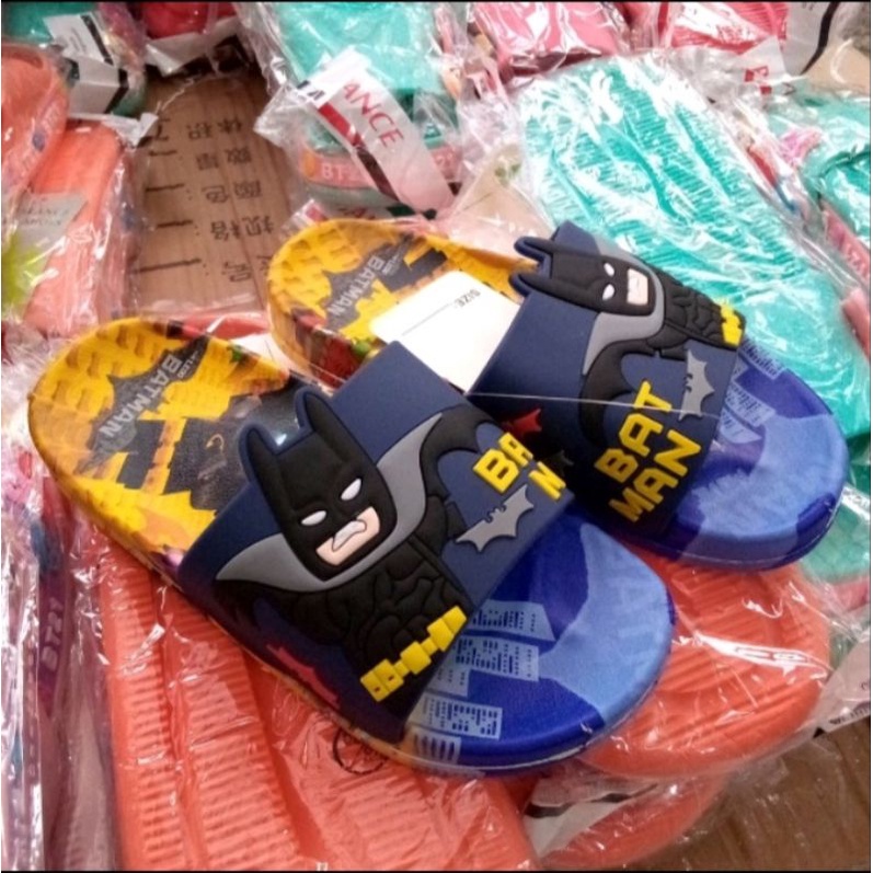 Sandal Selop anak karakter BATMAN S-6088-x1 size 24-35/ sandal anak laki-laki