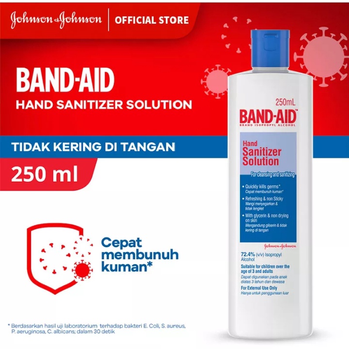 BAND-AID Hand Sanitizer Solution 250ml