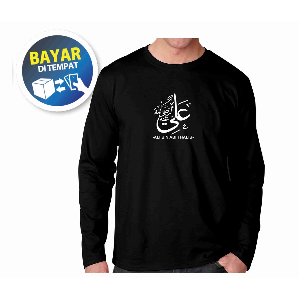 BISA COD / BAYAR DI TEMPAT / KAOS ALI BIN ABI THALIB / LENGAN PENDEK / LENGAN PANJANG / KAOS TULISAN