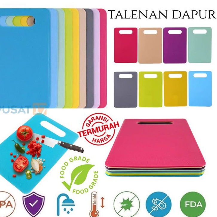 TALENAN PLASTIK 29 X 19 CM TEBAL INDOGLASS / TALENAN DAPUR TEBAL / CUTTING