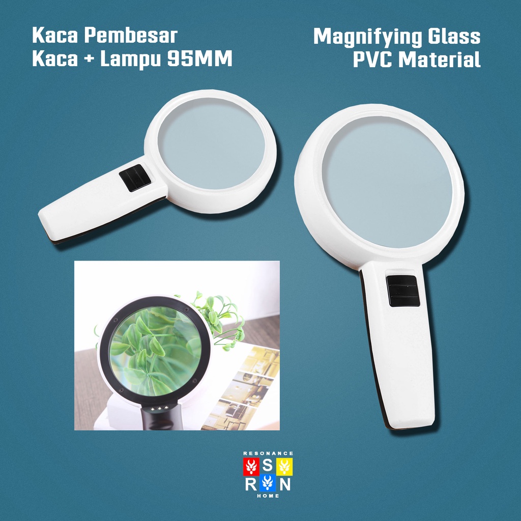 Kaca Pembesar Dengan 3 Lampu LED / Magnifier Glass 95MM Resonance Home