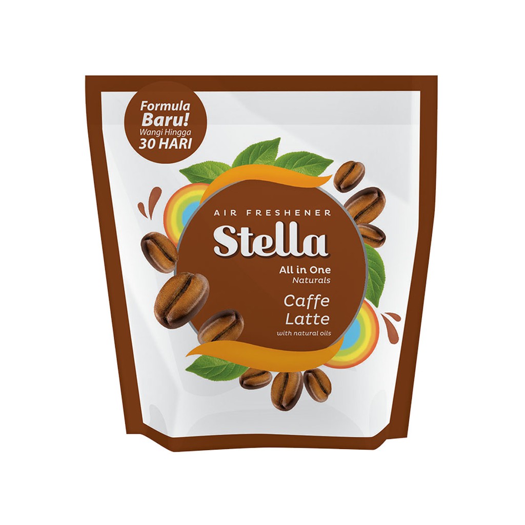 PENGHARUM RUANGAN STELLA GANTUNG ALL IN ONE 42 GR CAFFE LATTE LEMON ORANGE AIR FRESHENER