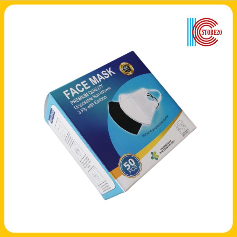 MASKER DUCKBILL ISI 50 PC / DUCKBILL FACE MASK CAREION ALKINDO