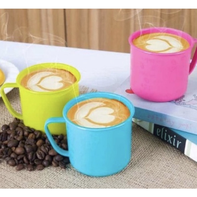 CANGKIR PLASTIK MINI WARNA  / MUG GELAS MINI / CANGKIR ANAK /  CANGKIR KOPI WARNA MURAH