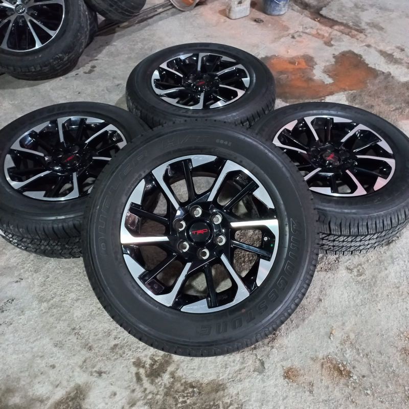 Velg Mobil Bekas COPOTAN FORTUNER TRD Ring18 Ban BRIDGESTONE 265 60 R18 HILUC JEEP PAJERO DOBLE KABI