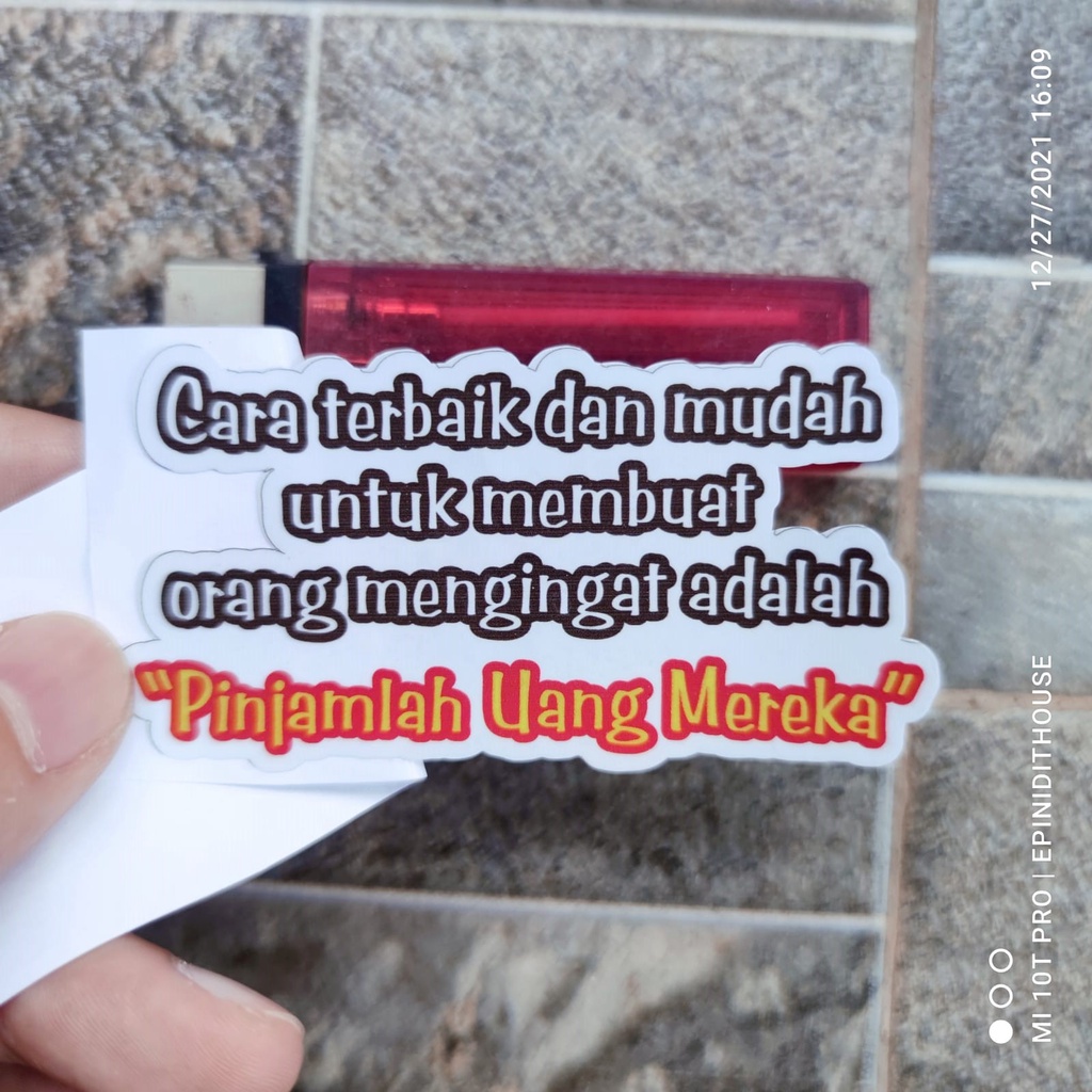 

Stiker Vinyl Cara Mengingat Pinjam Uang Kata Lucu Nyleneh Humor Motor