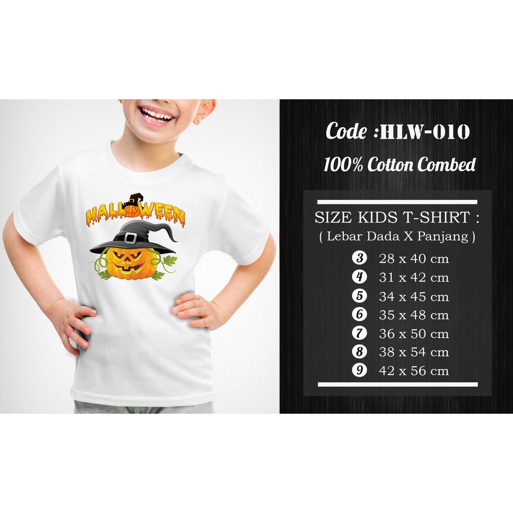 [FREE NAMA !!] Kaos Anak &amp; Family Halloween 100% COTTON PREMIUM