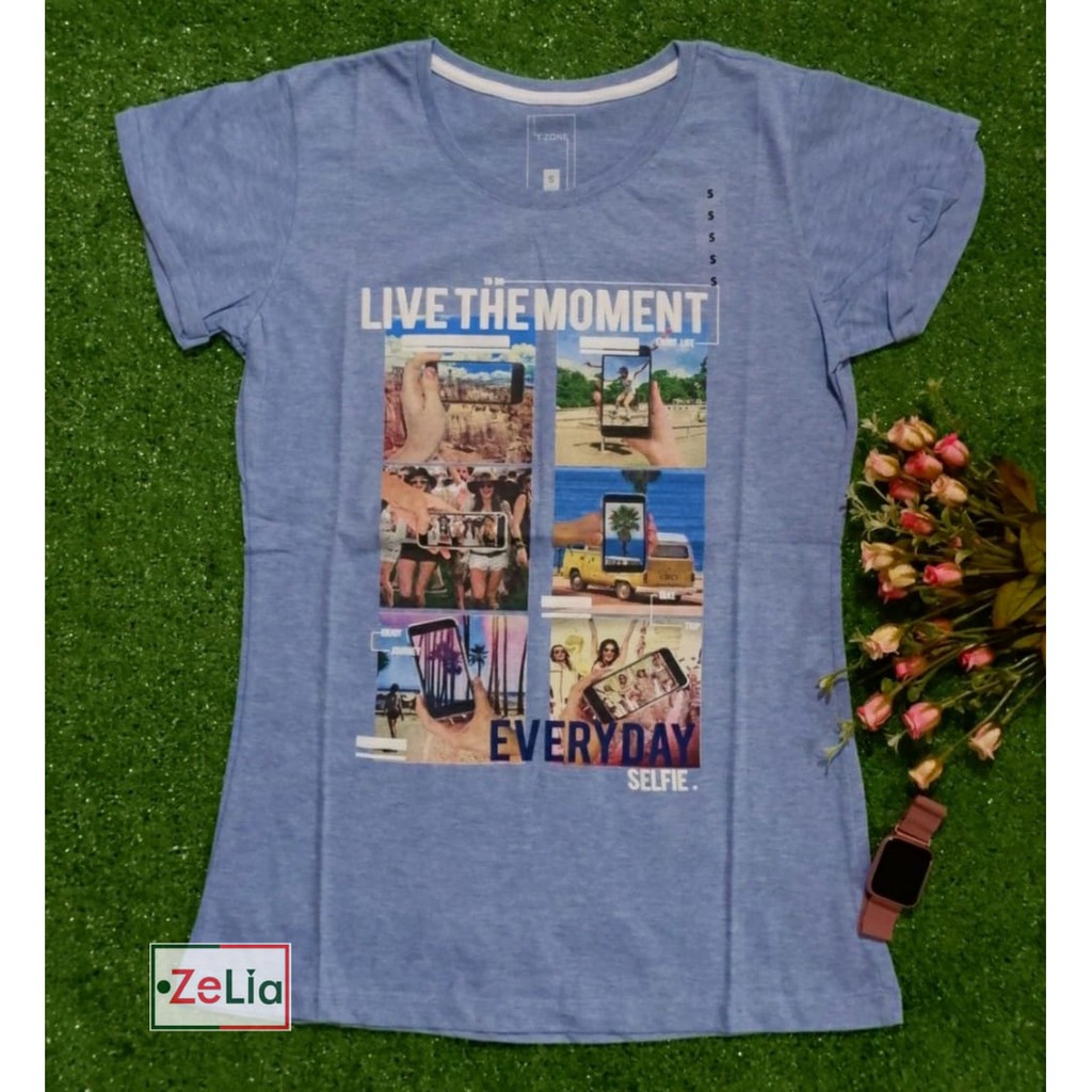 T-SHIRT/KAOS/BAJU WANITA BRAND MATAHARI ORIGINAL TZONE MURAH PENDEK SIZE S