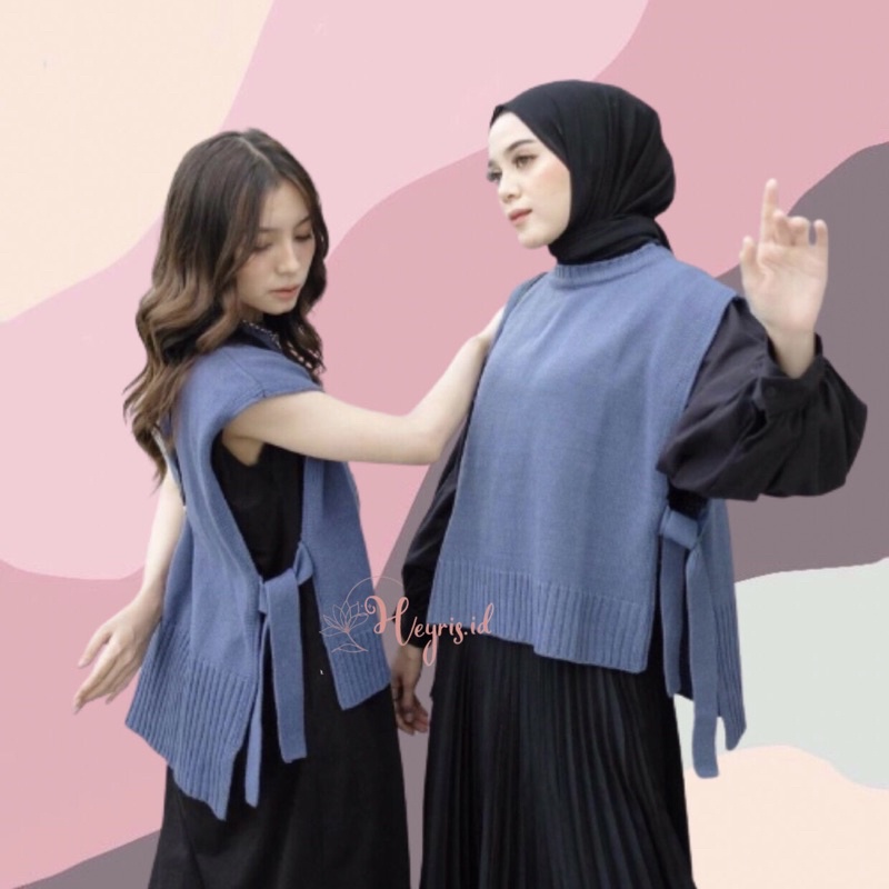 Vest Rompi Rajut Wanita Tali || COD Outer Knit Premium Panjang dan Murah