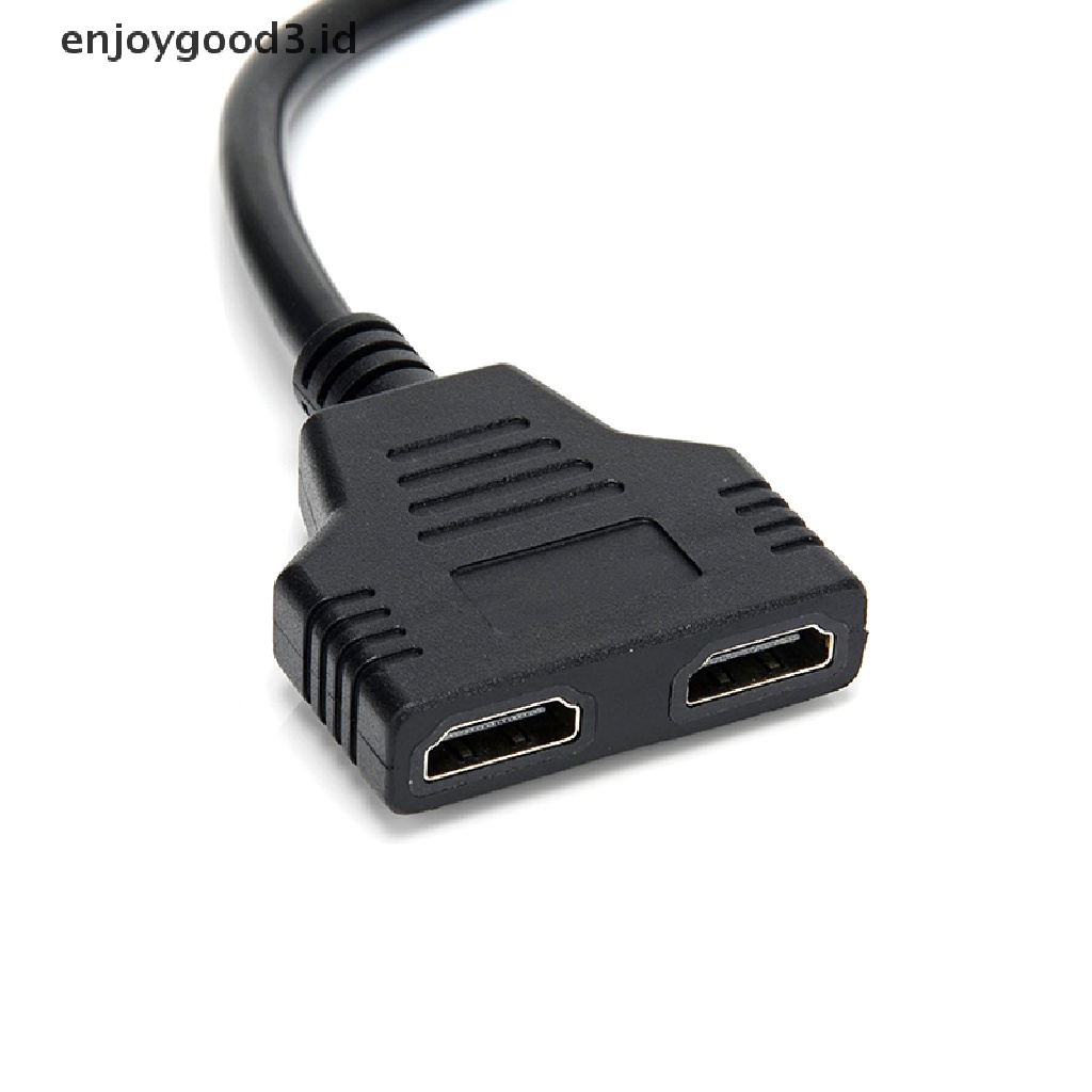 (Rready Stock) Adaptor Splitter Port HDMI 1 Input 2 HD 1080P (ID)