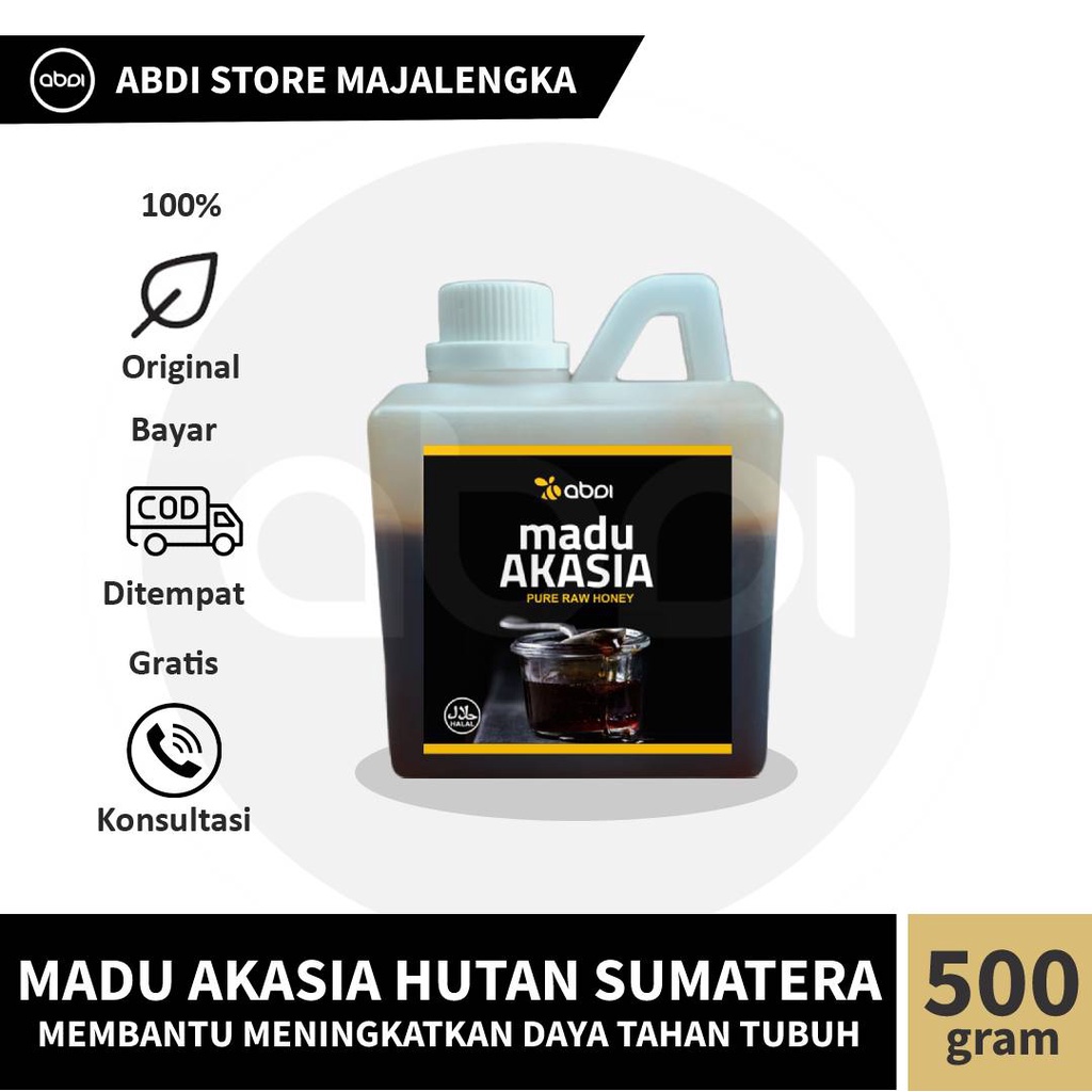 

Madu Murni ASLI Nektar Akasia Sumatra 100% Pure Raw Honey 500 gram