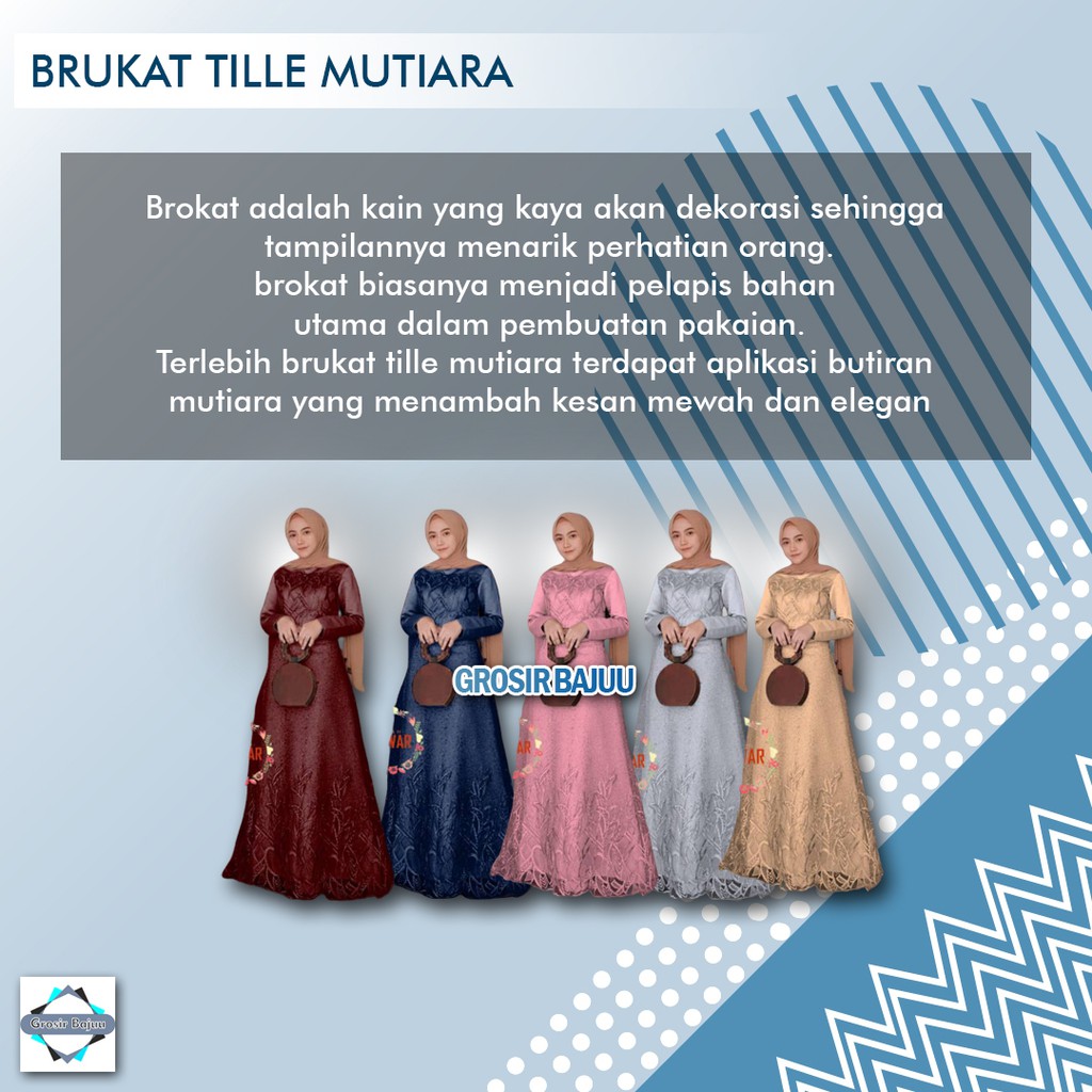 GAMIS BRUKAT GAMIS BROKAT DRESS BRUKAT GAMIS SYARI AURA GOWN GROSIR BAJUU