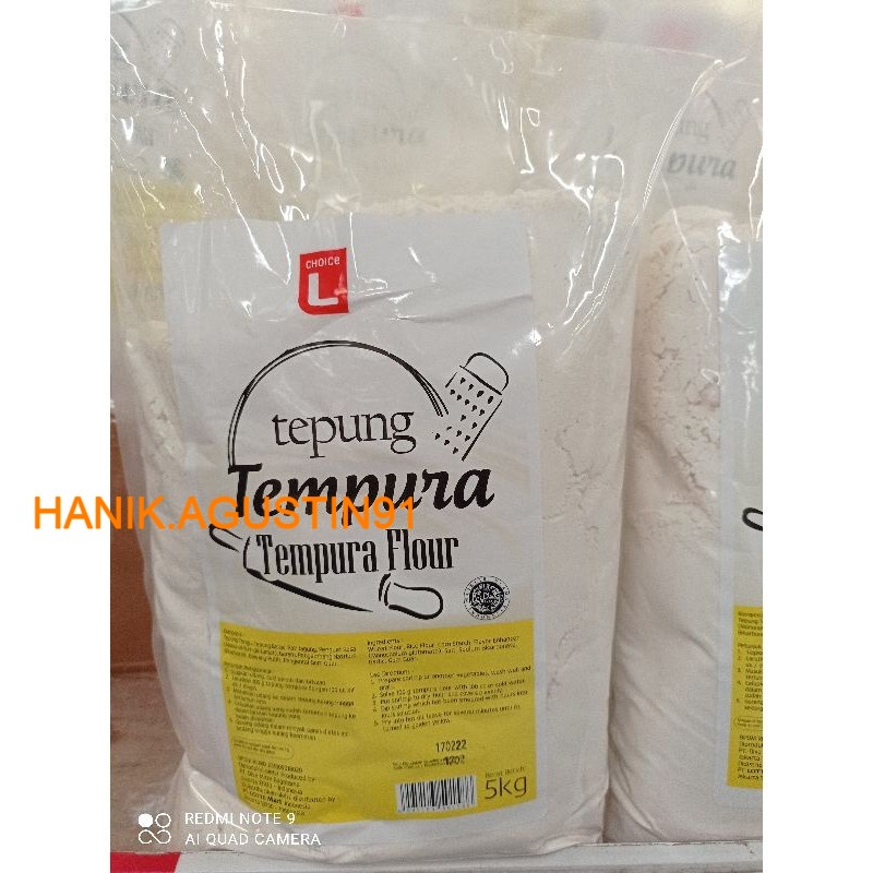 

Choice L Tepung Tempura 5kg-Tempura Flour 5000gr-Tepung Instan