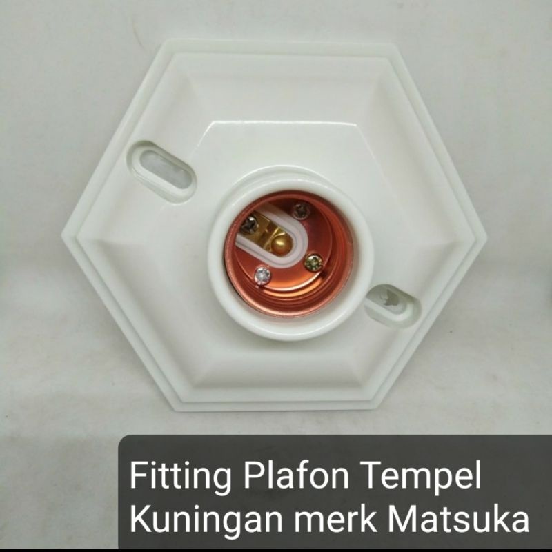 Fitting Plafon Matsuka Tempel Besar Lampu Tempat Lampu