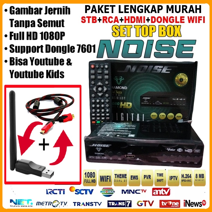 STB TV DIGITAL stb tv digital noise set top box noise dvb t2 tabung terbaik bergaransi berkualitas a