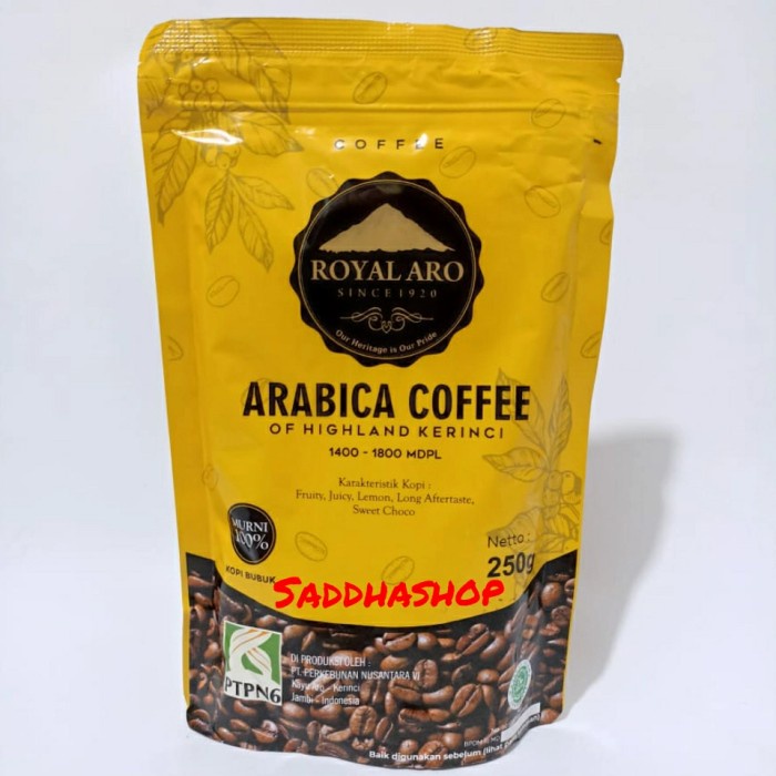 

Kopi Arabika Kerinci Jambi Arabica Coffe Royal Aro PTPN VI 250g