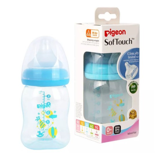 Pigeon Botol PP Clear Wide Neck 160 ml / Botol Susu Bayi