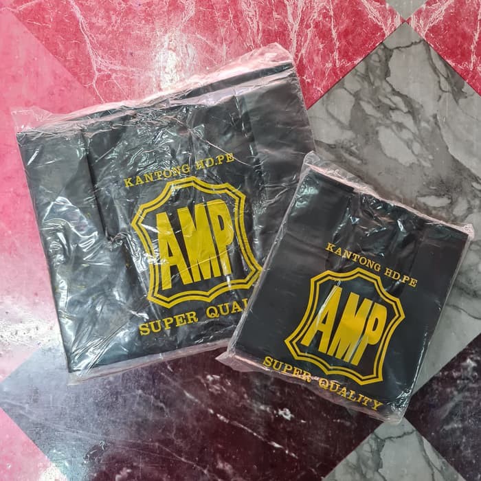 Kantong Kresek Hitam AMP Kecil ukuran 15