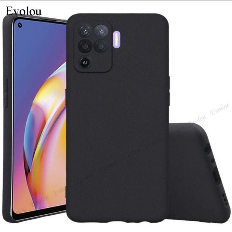 Oppo Reno 5F Softcase Premium Macaron Silikon Soft Case Dove Black Reno 5 F