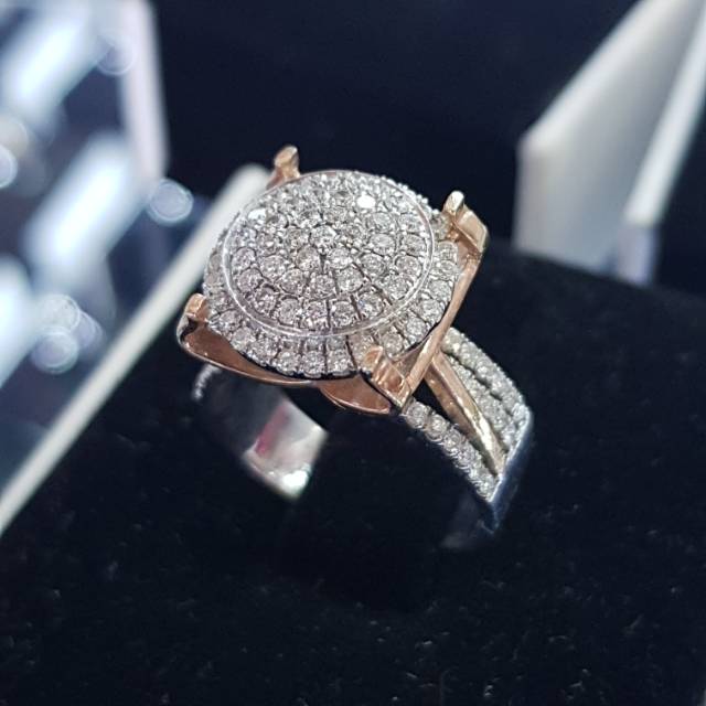 Cincin  emas berlian eropa asli natural