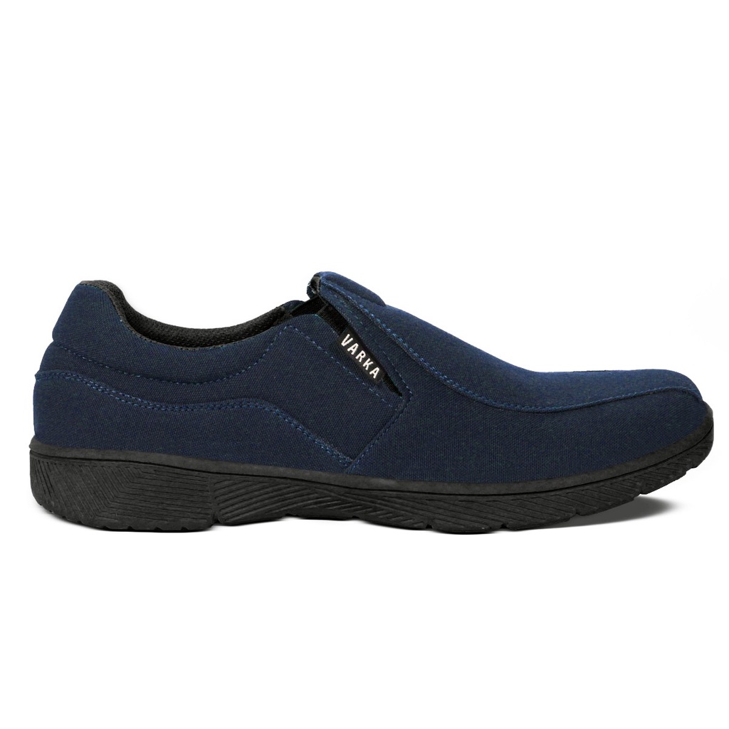 Sepatu Slip On Pria V 57714 Brand Varka Sepatu Kets Santai Jalan Jalan Harga Murah Berkualitas Warna Navy