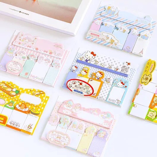 

MEMO STICKY NOTES PURIN CINNAMOROLL MELODY GUDETAMA