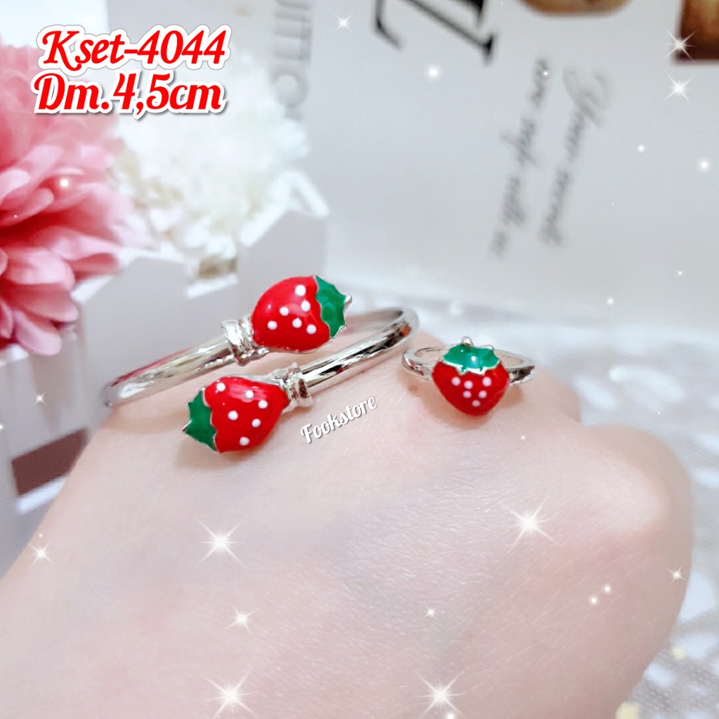 PERHIASAN SET GELANG ANAK GRATIS CINCIN MOTIF KARTUN/COD