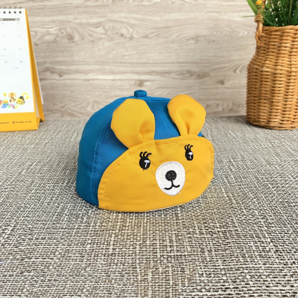 OSM JKT T5364 Topi Hat Fashion Anak Bayi Laki-laki & Perempuan Motif Mouse Telinga Cute Unisex-Biru Orange