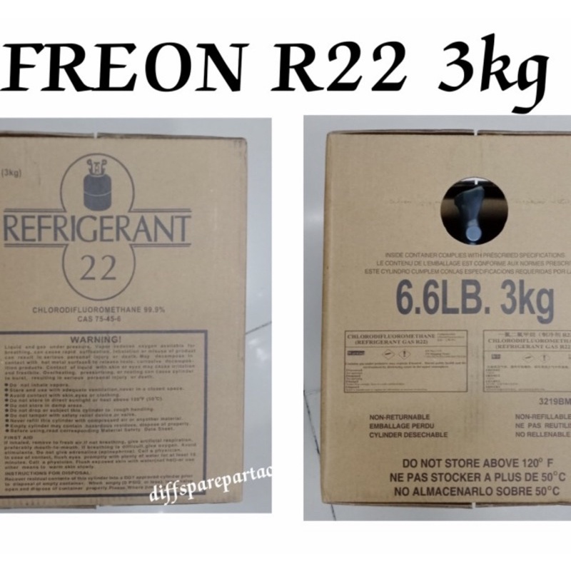 Gas refrigerant ac rumah R22 mini 3kg