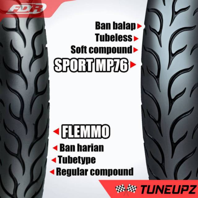 Paket 80 90 90 90 Ring 14 Fdr Flemmo Sepasang Ban Luar Matic Tubetype Depan Belakang No Tubeless Shopee Indonesia