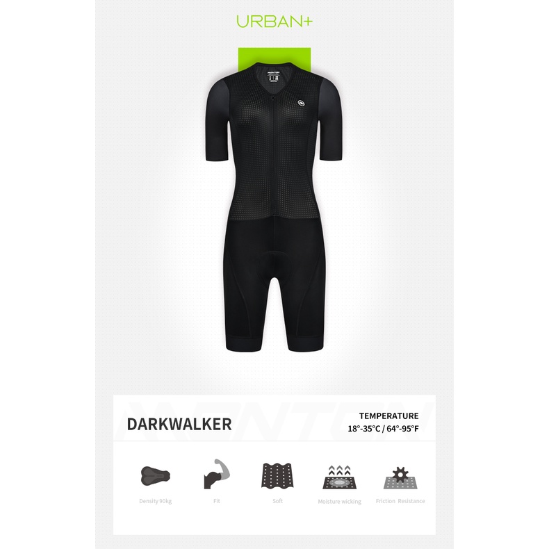 Monton Skinsuit Womens Urban Darkwalker Short Sleeve