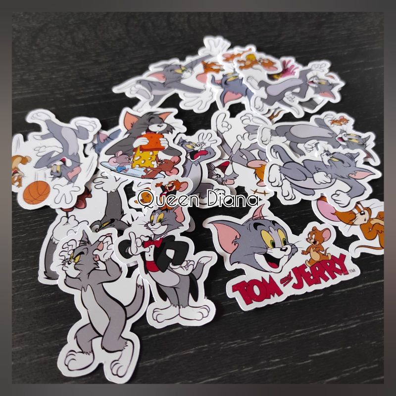 

Stiker kertas karakter Tom&Jerry 17pcs stiker aksesoris