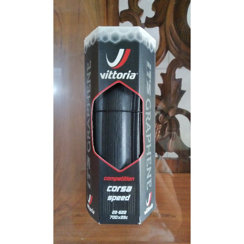 Ban Vittoria Corsa Competiton Graphene Clincher 700x23c - Hitam