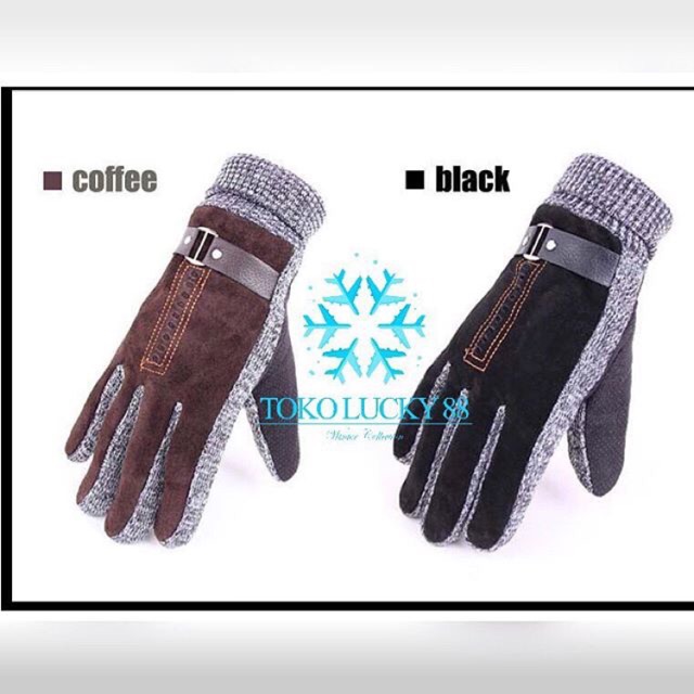 IMPORT Glove Wool Man Sarung Tangan Pria Wool lapis bulu winter musim dingin rajut wool blend