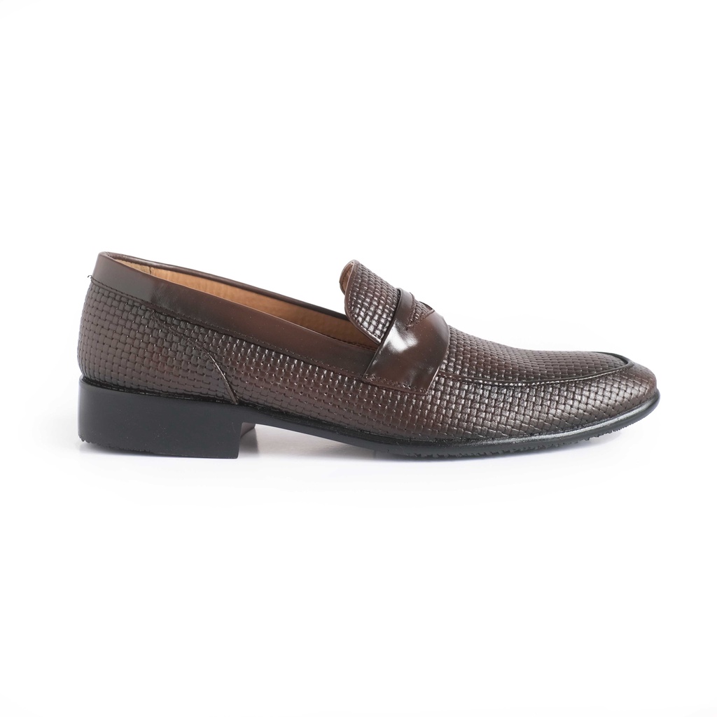 Sepatu Slip on pria - Winshor - Grande - Dark Brown - Mat edition