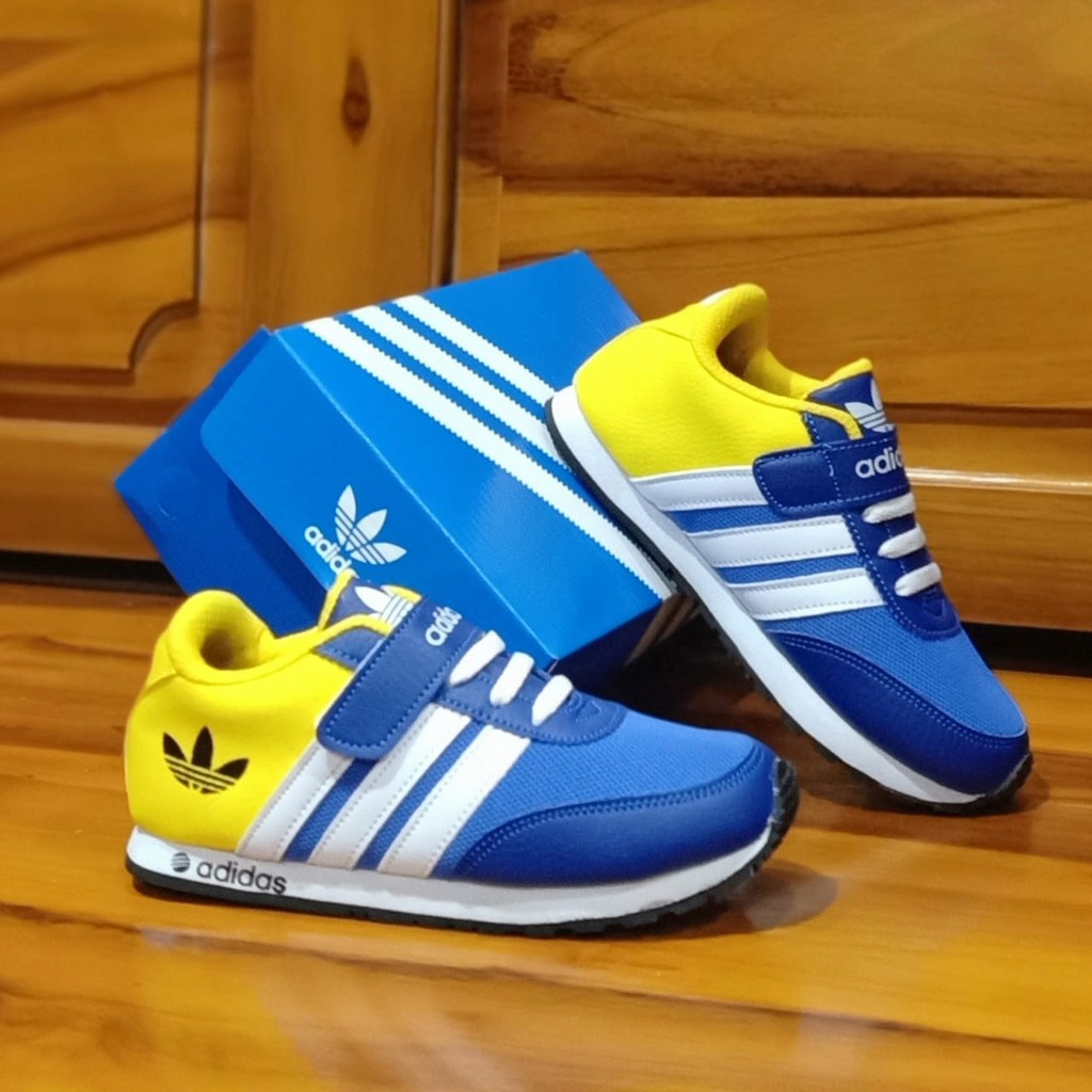 Sepatu anak Sneakers fashion casual terbaru Kuning sekolah running murah laki laki &amp; perempuan!!COD