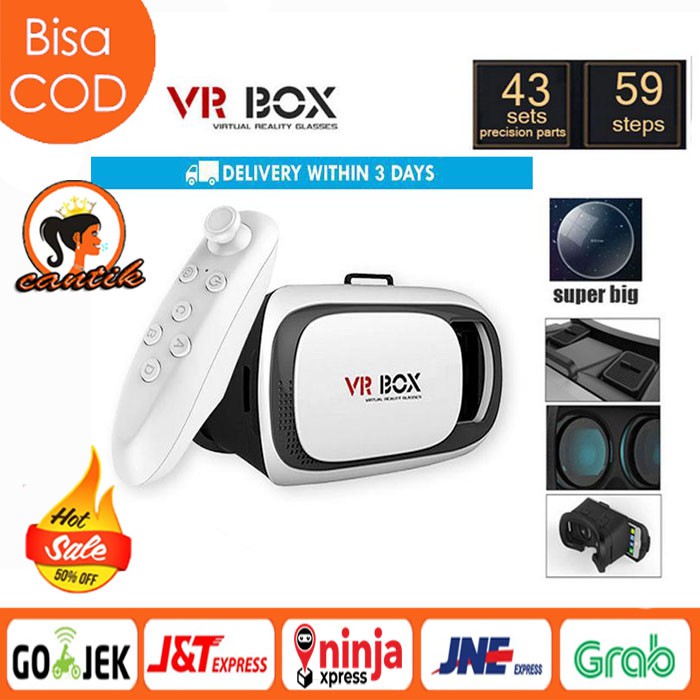 [BONUS REMOTE] ORIGINAL VIRTUAL REALITY FOR SMARTPHONE + REMOTE BLUETOOTH / VR BOX 2.0 FREE REMOTE