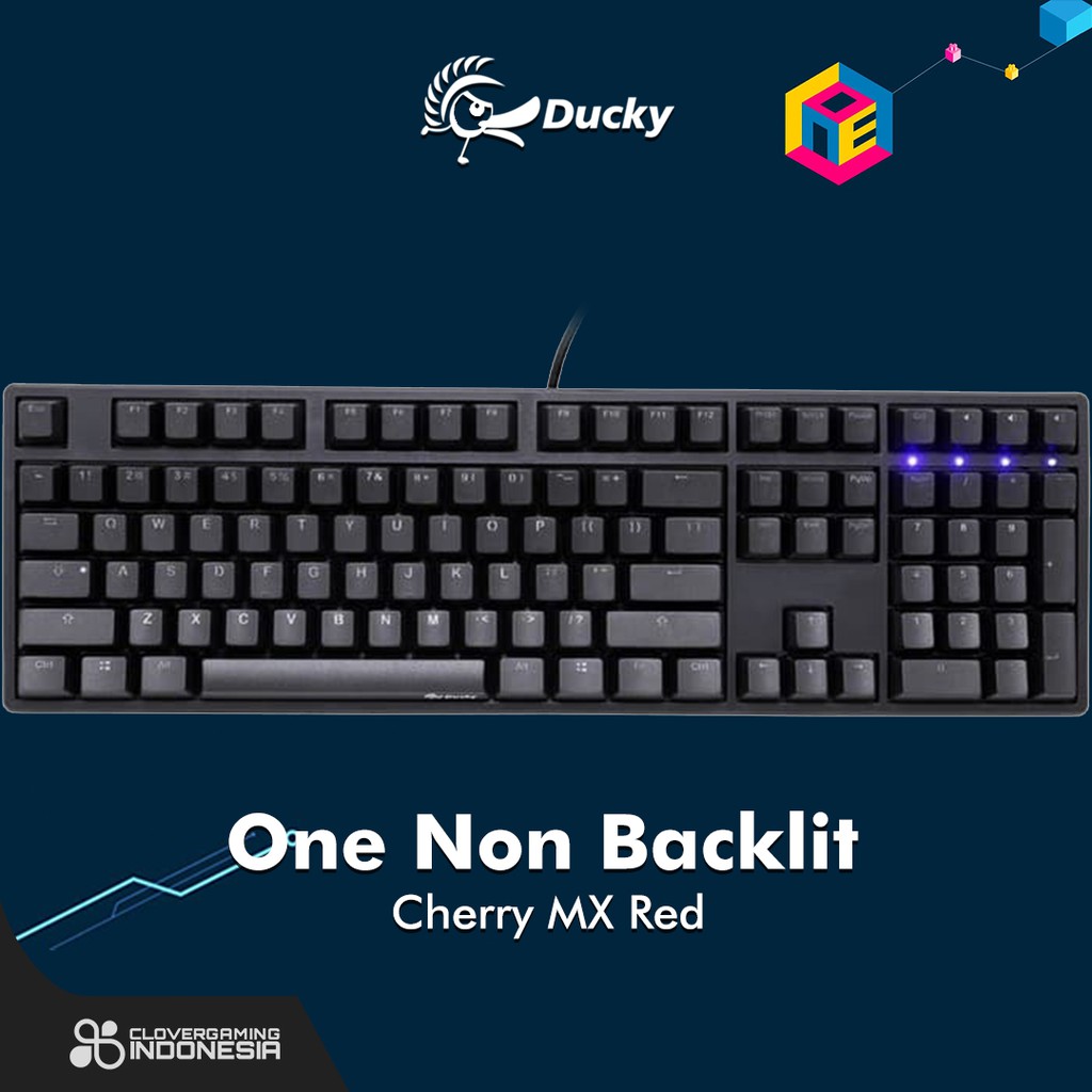 Ducky One Non Backlit Fullsize Cherry MX Red - Mechanical Keyboard