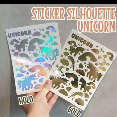 

Stiker silhouette unicorn
