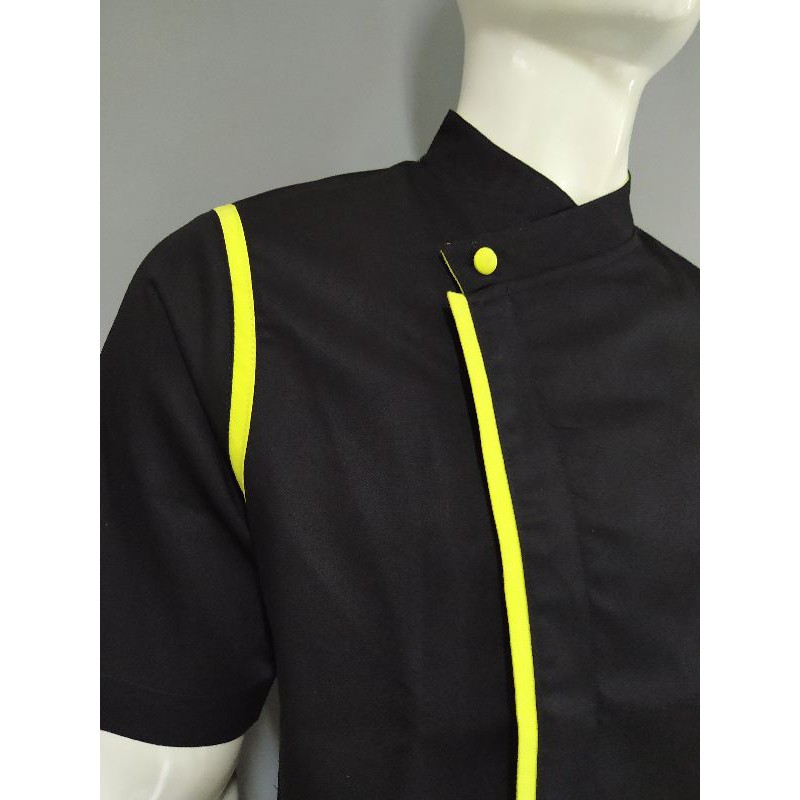 Chef Wear Baju Koki SS F Hitam