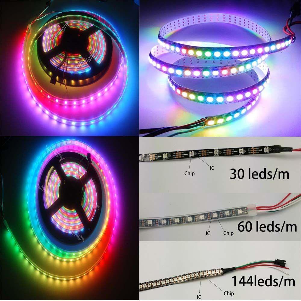 WS2812B 5050 RGB LED Strip 1M 60LED/M Individual Addressable 5V