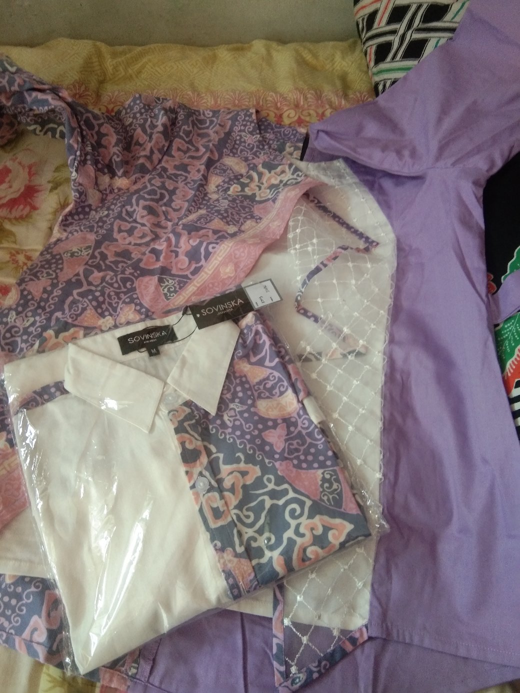 Kemeja Batik Wp 132 Lilac Atasan Pria Kerja Modern