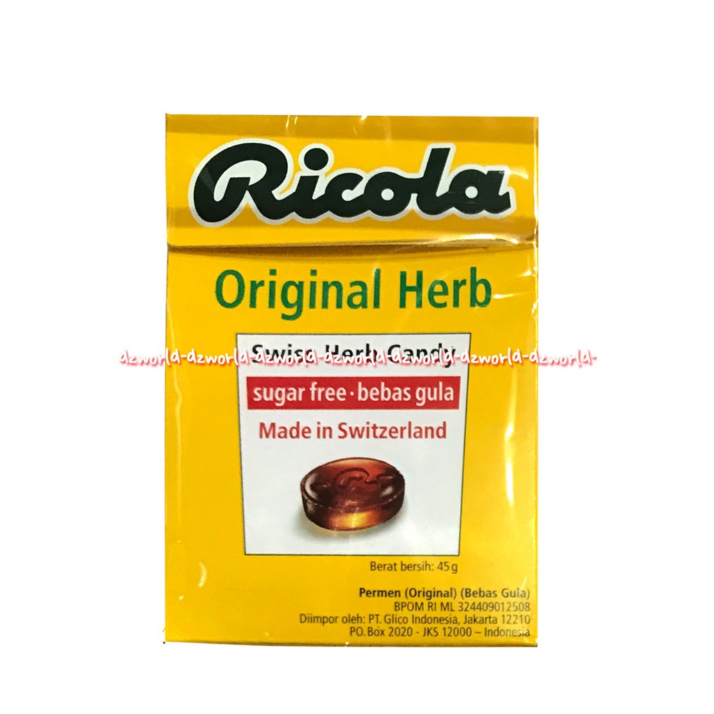 Ricola Original Herb 40gr Glacier Fresh Mint Candy Sugar Free Permen Rikola Penyegar Pelega Tenggorokan Tanpa Gula Bebas Swiss Herb Candy