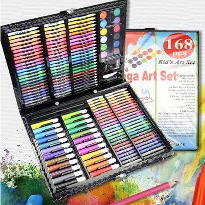 

Crayon Anak Set Isi 168 Pcs / Alat Lukis Anak Set Pensil Warna Crayon